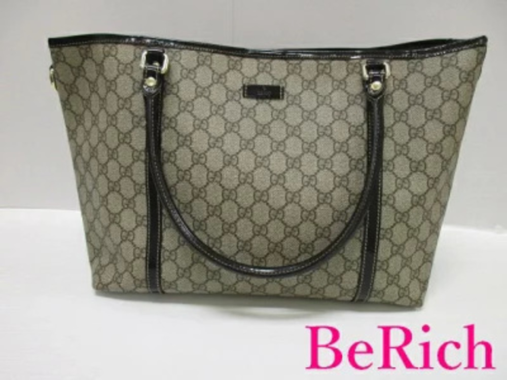 Gucci Tote Bag GG Plus Leather Supreme Shoulder Handbag